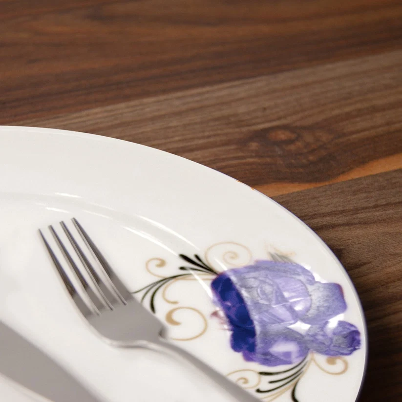 Durane Ceramic Dinner Plate Blue Rose 26.5cm