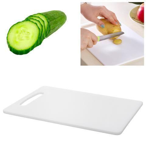 Plastic Kitchen Chopping Board White Medium 20 x 33 cm