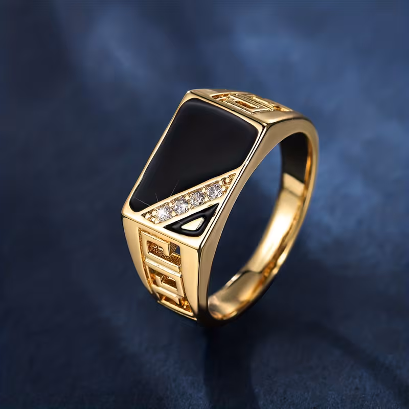 A Classic Triangle Dripping Oil Ring Easy Black Dripping Oil Ring