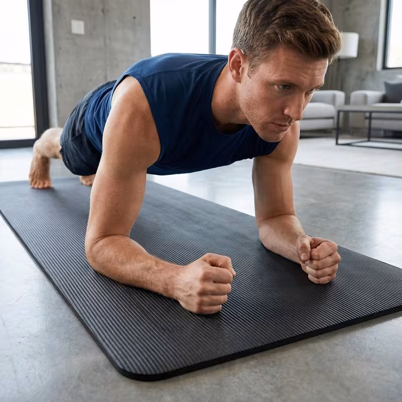 Non-slip, Wear-resistant Unisex Fitness Mat. Extra-thick, Extra-wide, and Extra-long Home Yoga and Cardio Training Mat for Men and Women, Stretching Mat, Yoga Mat, Extended Size, Non-slip, Size: 185x61x1cm