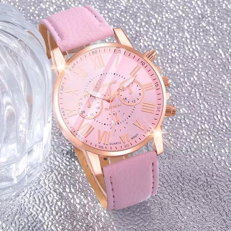 A Set of 10 Quartz Watches, Unisex, Sporty And Stylish, Perfect for Couples, Romantic And Minimalist, Great for Party Decoration, Featuring Faux Leather Straps And Quartz Movements. Ideal Gifts for Birthdays, Mother'S Day, Father'S Day
