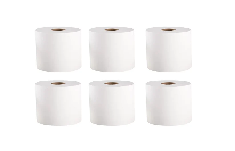 Abzorbex White Cleaning Centrefeed Paper Roll Pack of 6