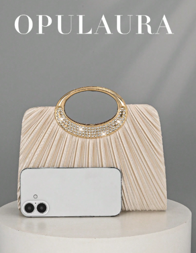 OpulAura Women's Fashion Sparkling Crystal Rhinestone Evening Clutch Bag