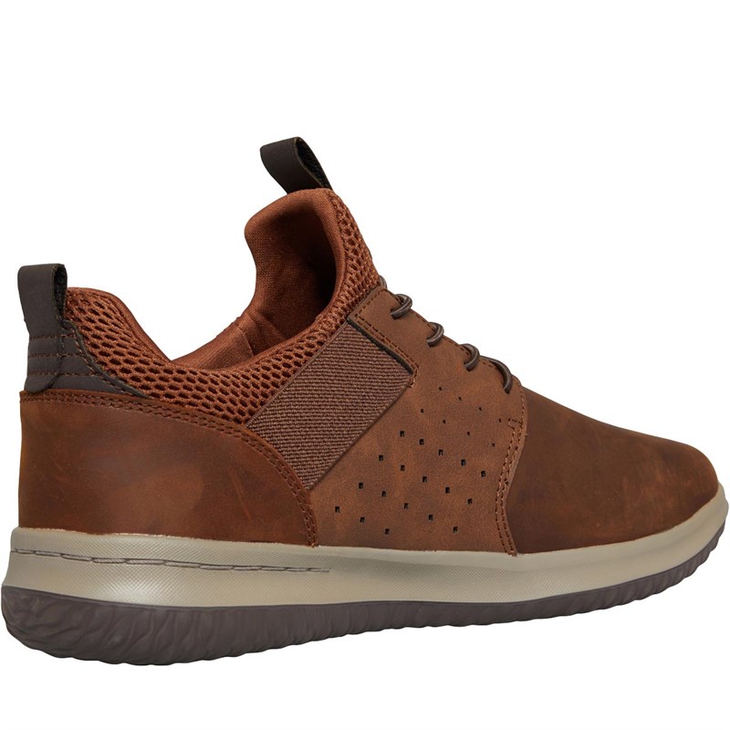 Mens Delson Axton Shoes Dark Brown
