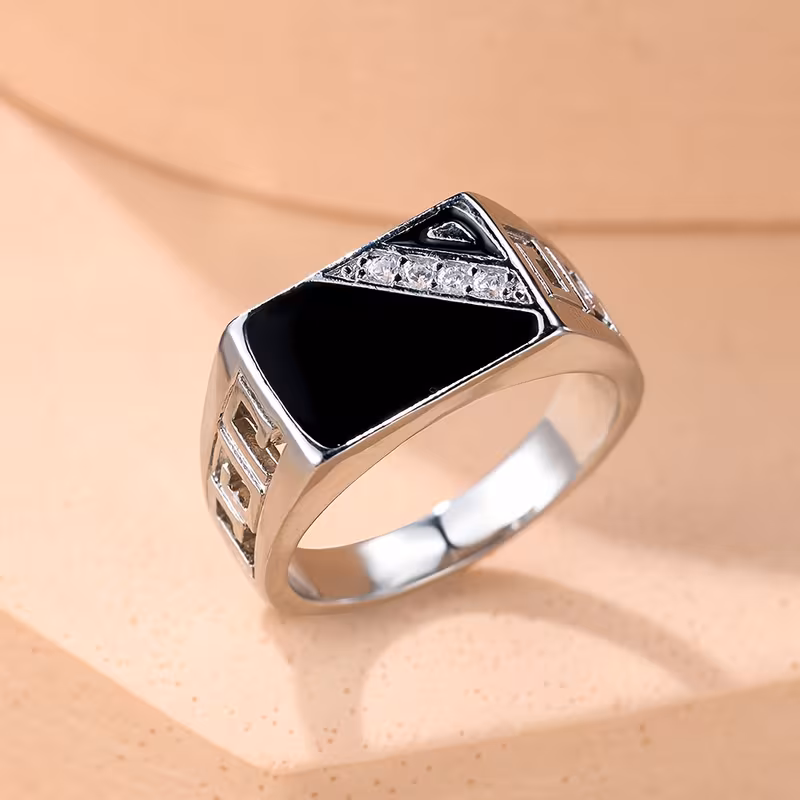 A Classic Triangle Dripping Oil Ring Easy Black Dripping Oil Ring