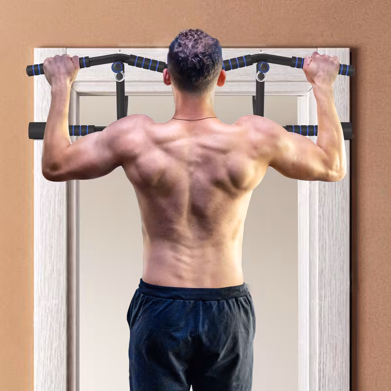 Pull Up Bar Doorway with Non-Slip Multi Grips, Door Frame Chin Up Bar Push up Stand with Anti-Fall Slot for Home Gym Upper Body Workout
