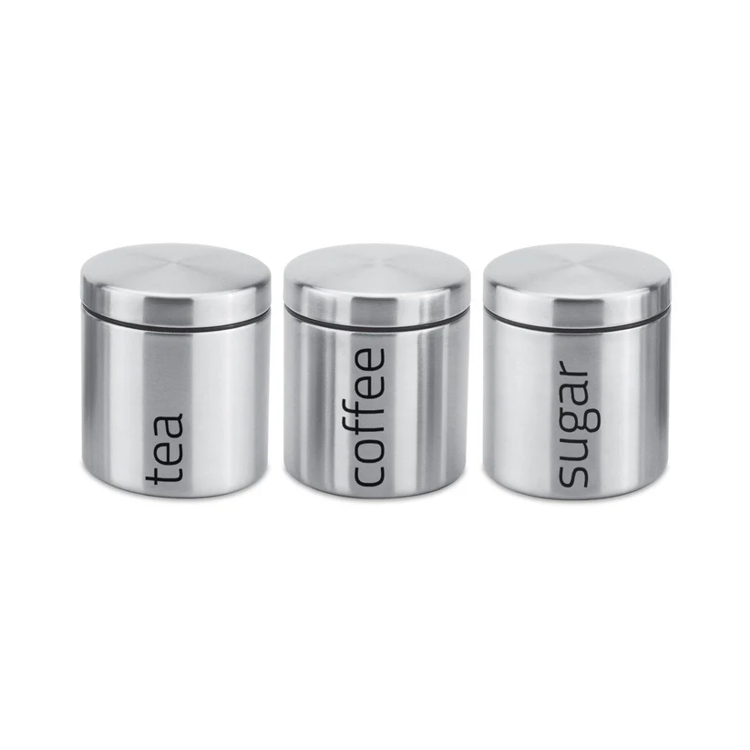 Gems Airtight Food Canister Set 3 Piece Set Quartz 10 x 12 cm