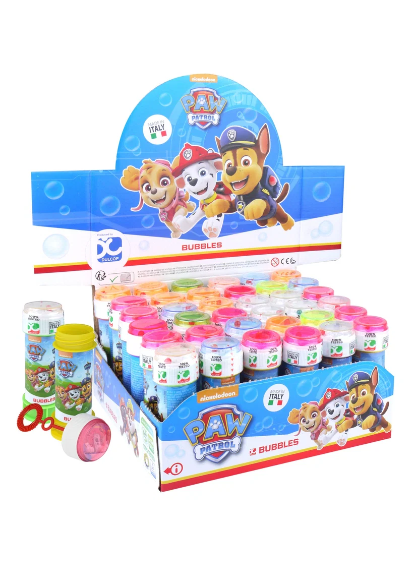 Paw Patrol Bubble Blowing Tubs 60ml Assorted Colours