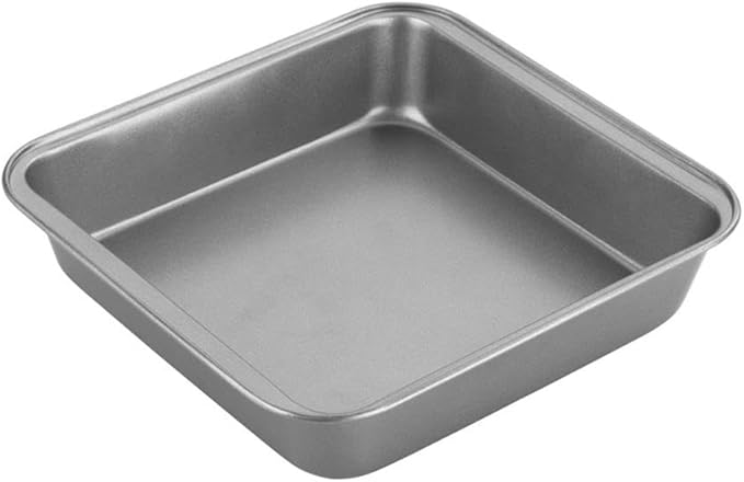 Chef Aid 20cm Non-Stick Square Cake Tin, Carbon Steel Cake pan with Even Heat Distribution, Ideal for All Cake Styles and Perfect for Traditional Tray Bakes of Lasagne or Shepherds Pie