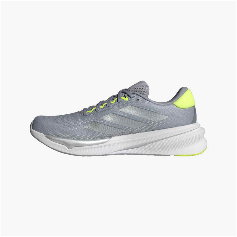 Womens Supernova Stride 2 Neutral Running Shoes Halo Silver/​Silver Metallic/​Lucid Lemon