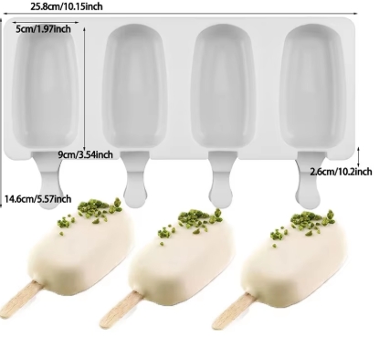 Silicone Ice Cream Forms Popsicle Mold DIY Homemade Dessert Freezer Fruit Juice Cube Maker Mould With Sticks Ice Cream Maker