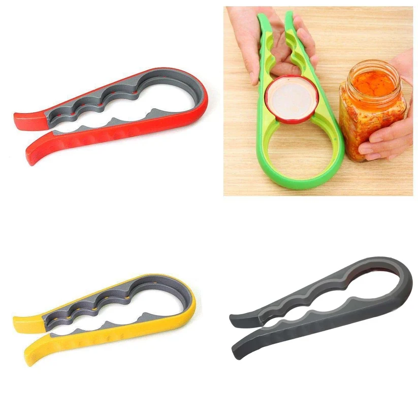 Plastic Kitchen Bottle Jar Lid Opener 4 Sizes Assorted Colours