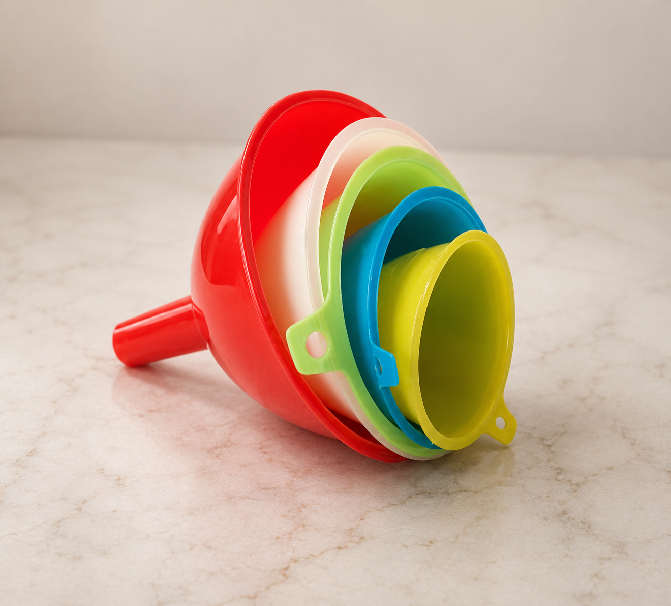 Plastic Kitchen Funnel Set of 5 Assorted Sizes