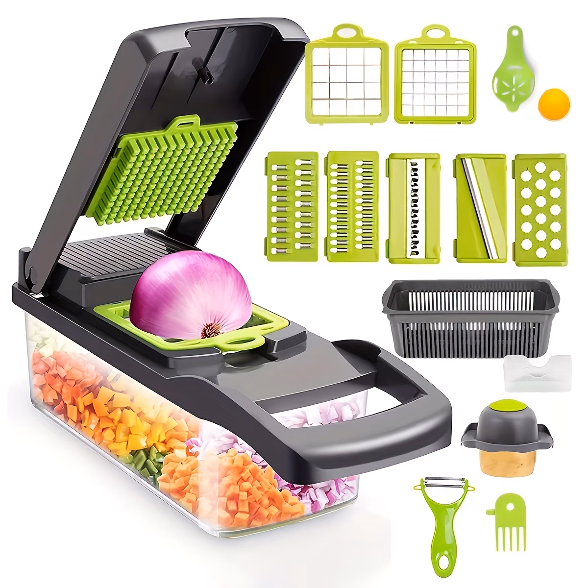 A Multifunctional 16-In-1 Food Chopper