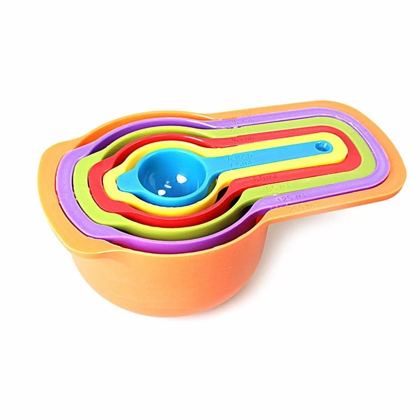 Assorted Colour Plastic Measuring Cups For Multi Purpose Use