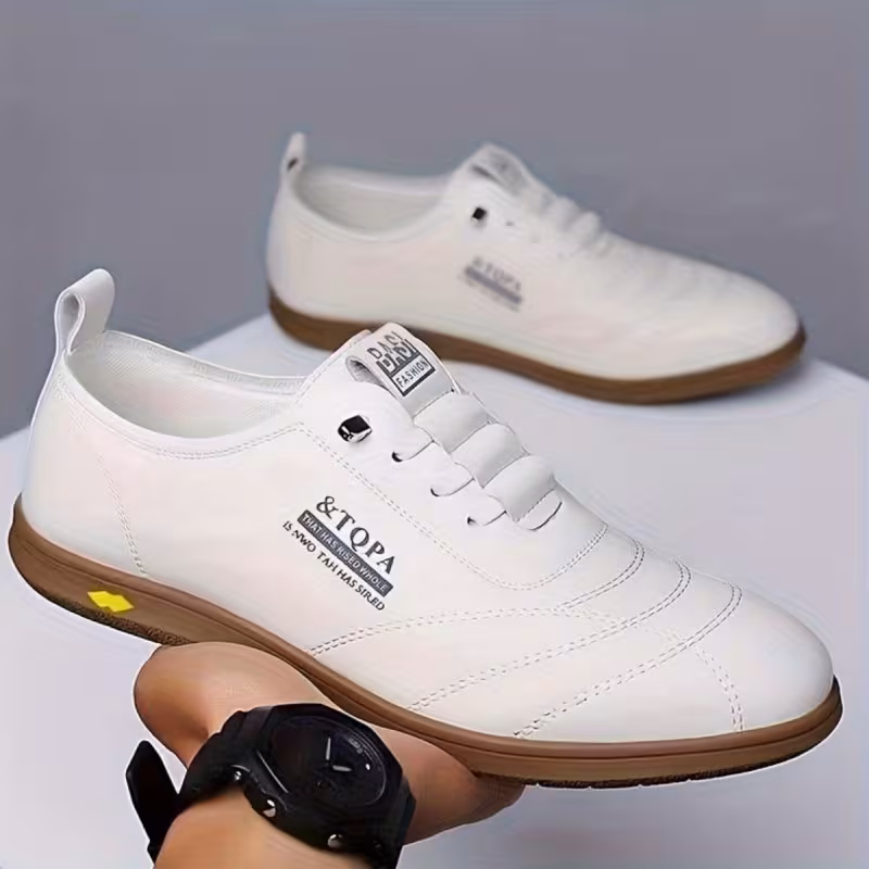 Men'S Fashion Slip-On Loafers, Lightweight Design for Spring And Summer, Black And White, Comfortable Slip-On | Casual Slip-On Shoes | Non-Slip Soles