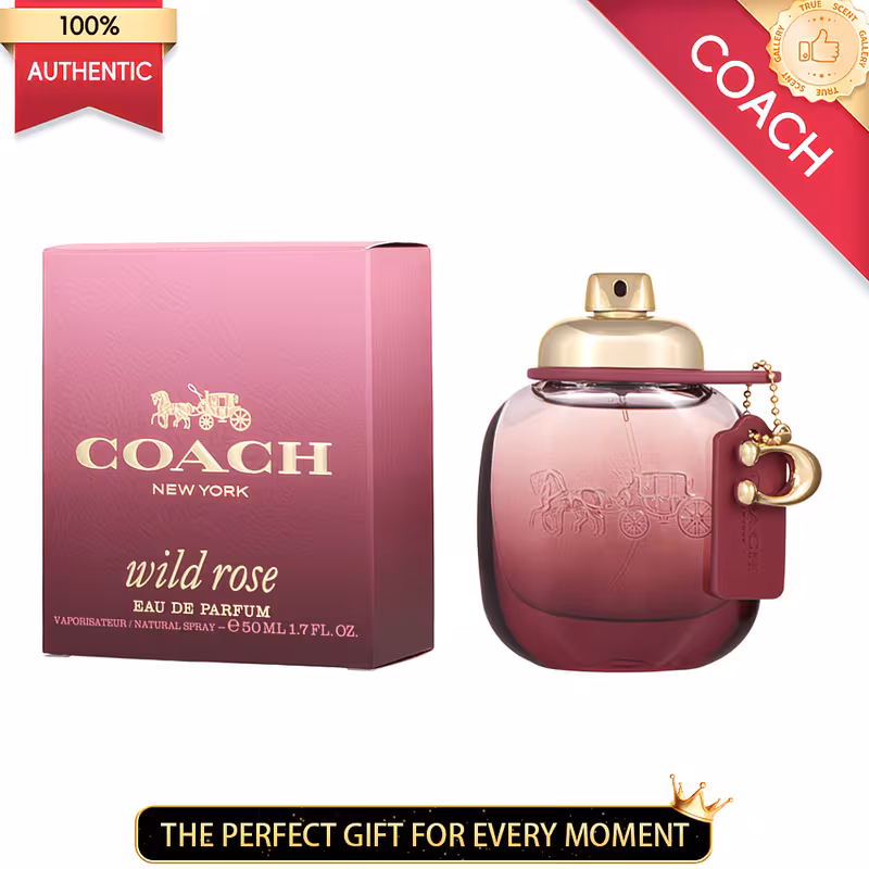 Coach Wild Rose Eau de Parfum for Women, 3.4 Fl Oz Romantic Spray, Voluptuous Rose & Woody Scent, Bold Daytime Fragrance, Urban Botanical Perfume