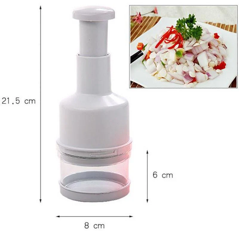 Plastic Kitchen Vegetable Chopper Pressing Cutter Slicer Peeler Dicer 21.5 x 6 x 8cm