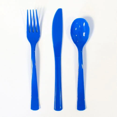 Disposable Plastic Cutlery Set Assorted Colours