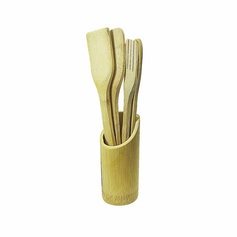 Bamboo Cooking Utensil Wooden Spoon Set of 5