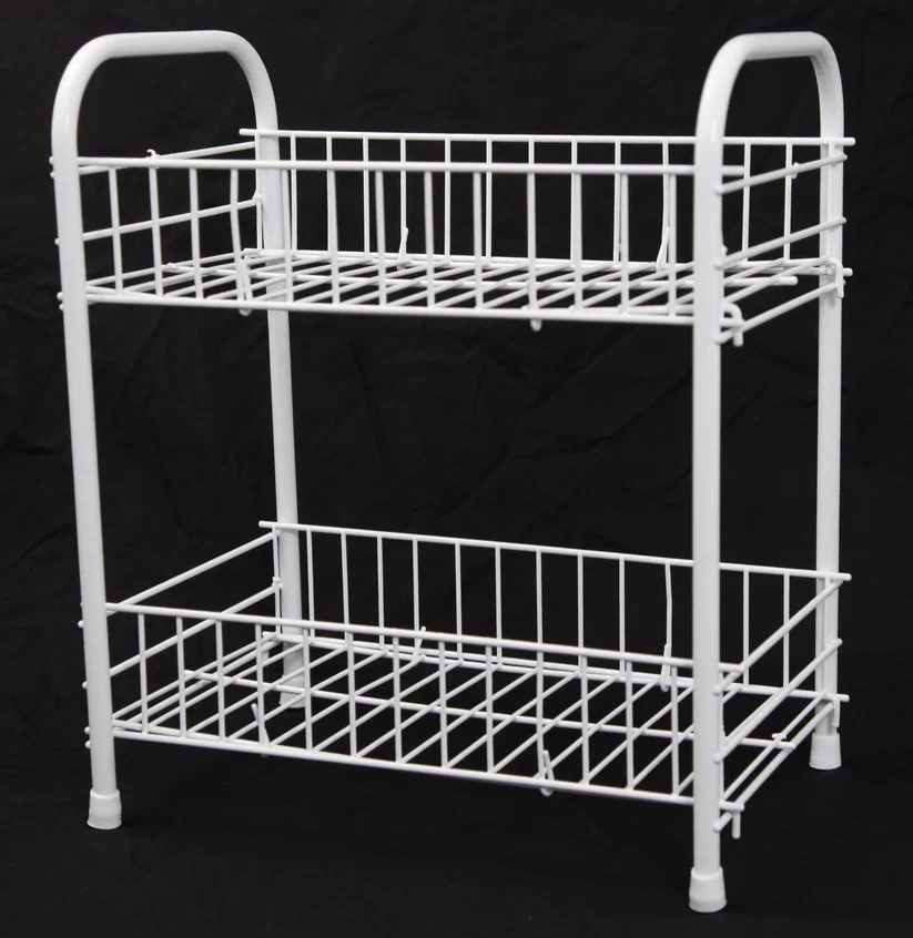 Metal 2 Tier Fruit And Vegetable Kitchen Storage Rack 30 x 36 cm
