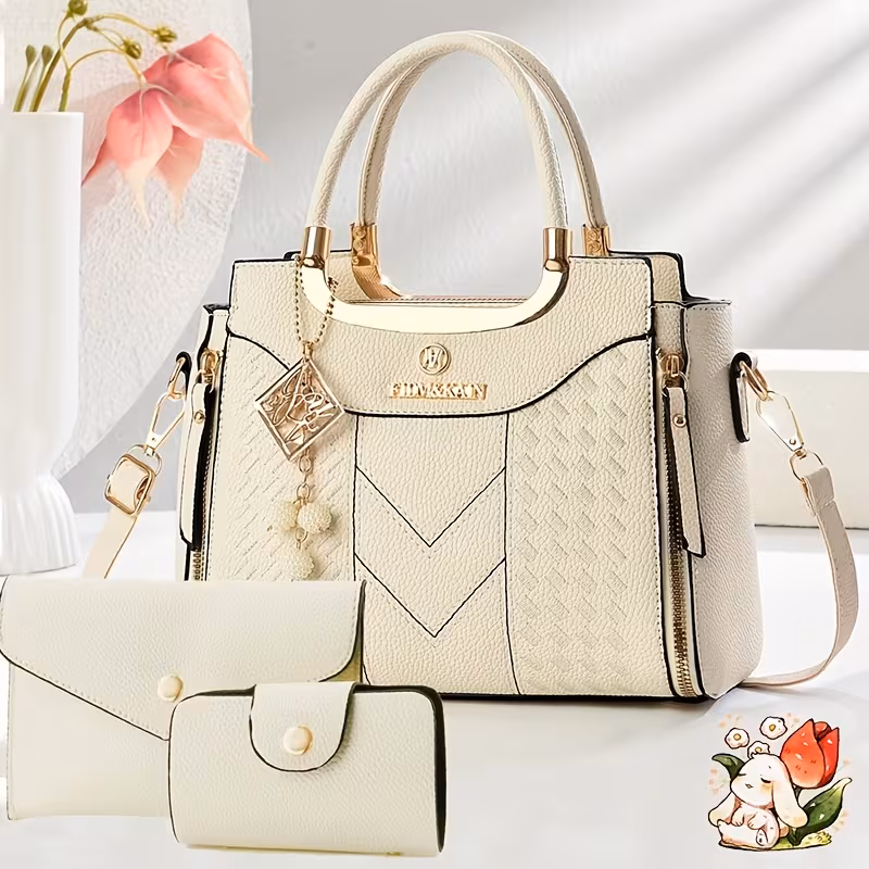 Women's Bag Set: Ladies' Small Handbag, Holiday Gift Bag, Crossbody Bag, Tote Bag, Printed, Commuting, Quilted, Niche Design with a Premium Feel, Fashionable, New Arrival, Multi-Piece Set, Casual Bag Suitable for Various Daily Occasions Like Outings