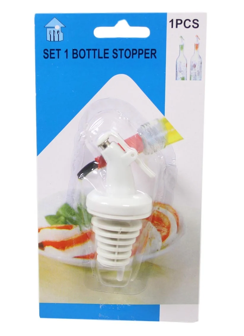 Plastic Oil Vinegar Wine Bottle Stopper Pourer Spout 9cm White
