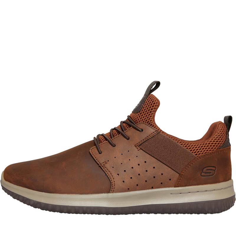 Mens Delson Axton Shoes Dark Brown