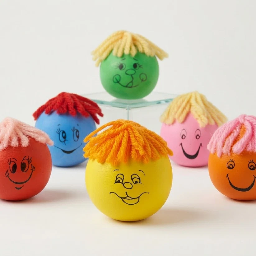 Children's Moody Squeeze Face Stress Relief Toy 3-4cm Assorted Colours