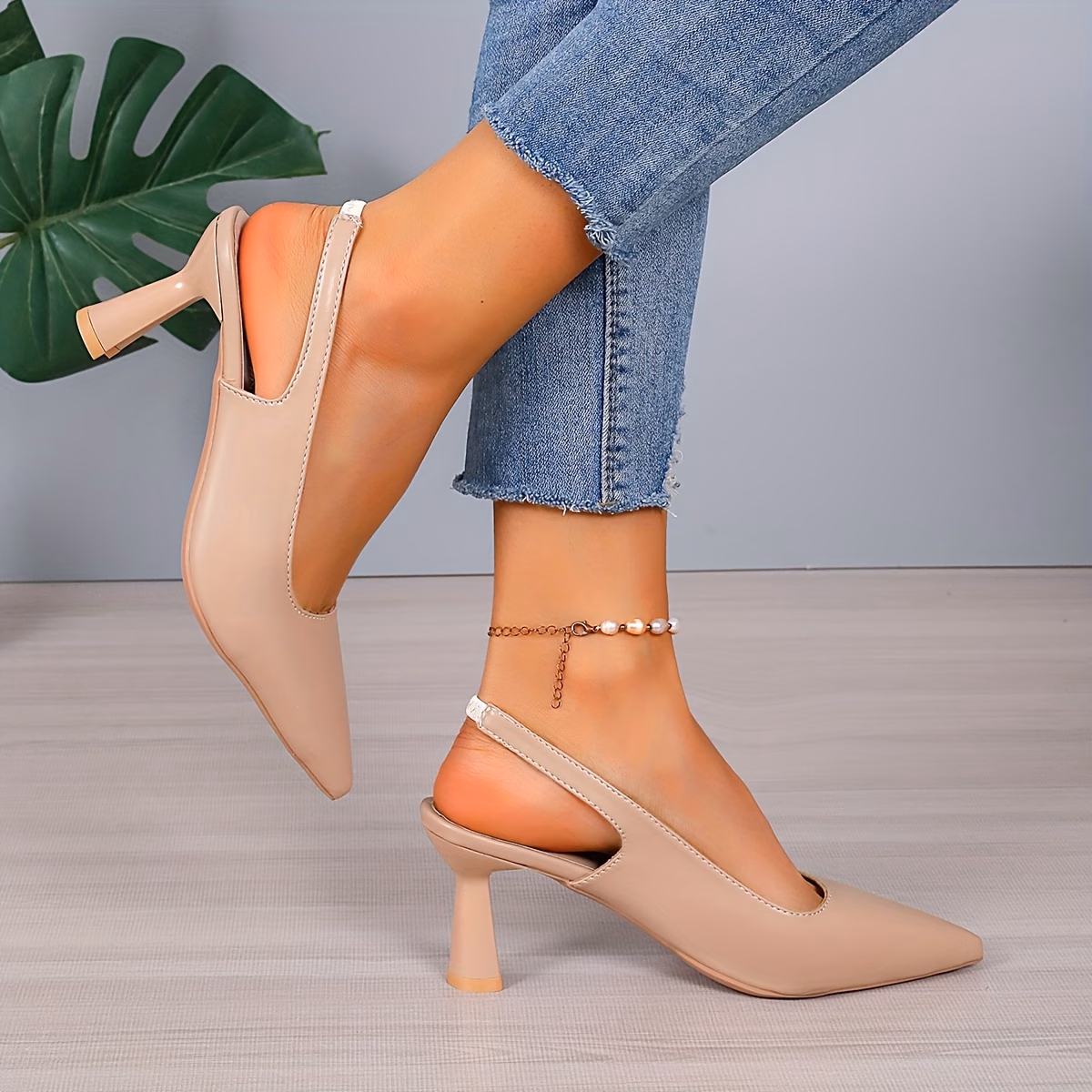 Women's Pointed Toe Stiletto Slip-On Mules
