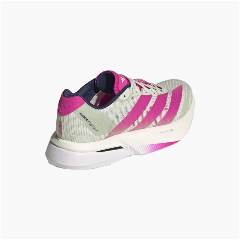 Womens Adizero Boston 13 BMW Berlin Marathon 2025 Neutral Running Shoes Linen Green/​Shock Pink/​Dark Blue