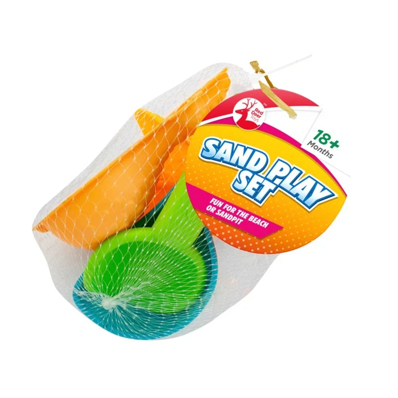 Children's Plastic Beach Sand Toy Plat Set of 4 Assorted Colours