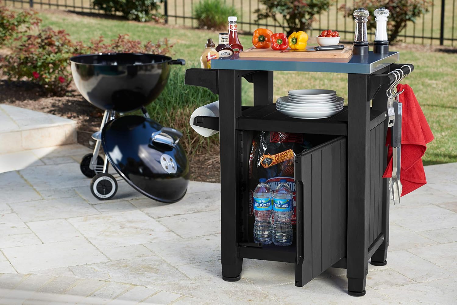 Keter Garden Kitchen and Food Station - Grey
