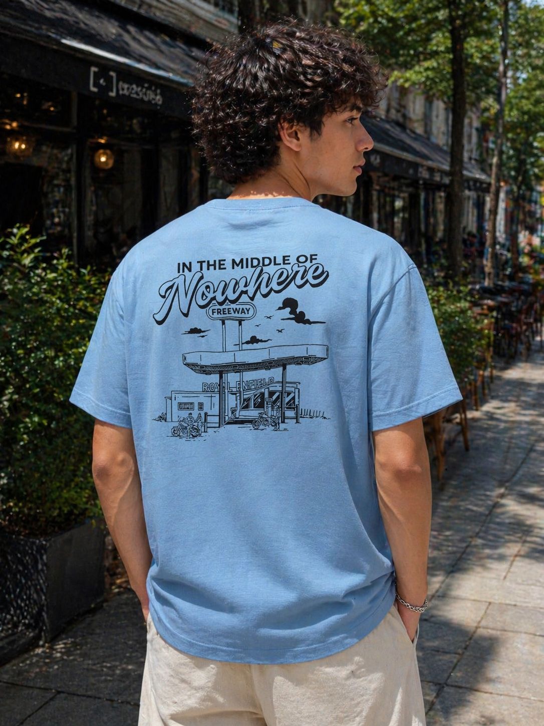 Rochefort Oversized Tee – Washed Sky Blue