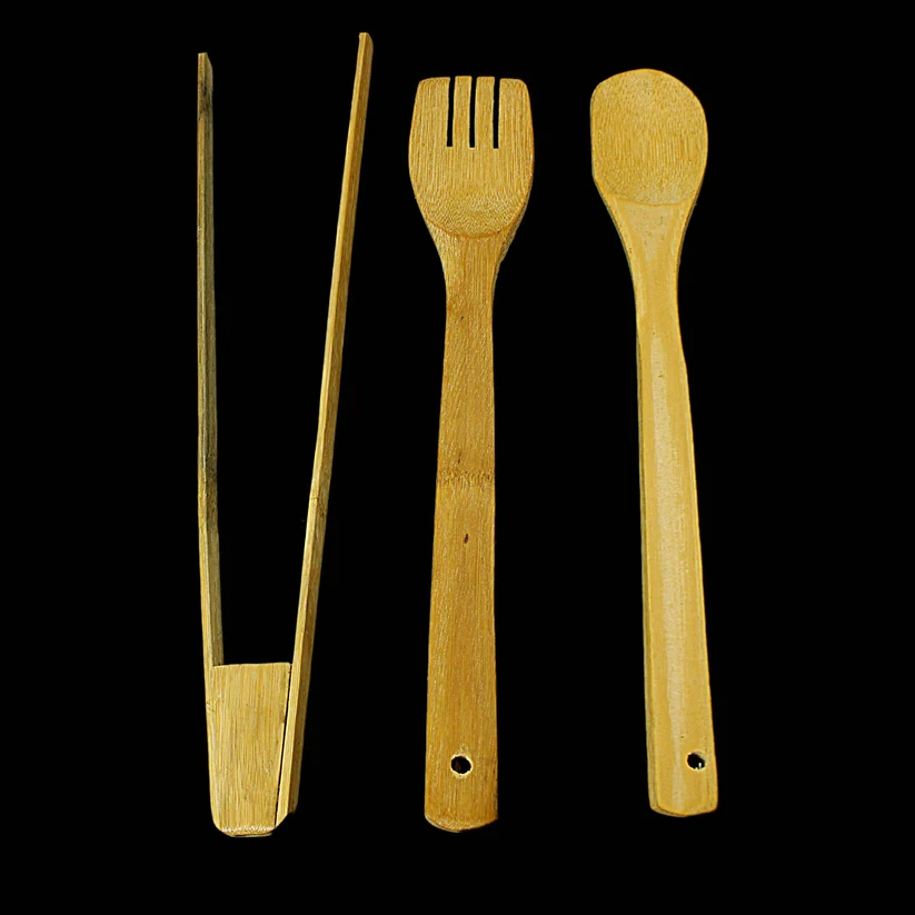 Wooden Bamboo Kitchen Utensils Set of 3