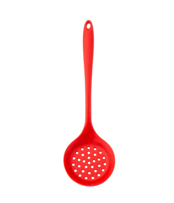 Silicone Skimmer Slotted Draining Spoon 32 x 9.5 cm Assorted Colours