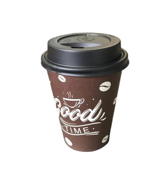 Paper Cup with Lid Printed Design 8oz Pack of 7 Assorted Designs