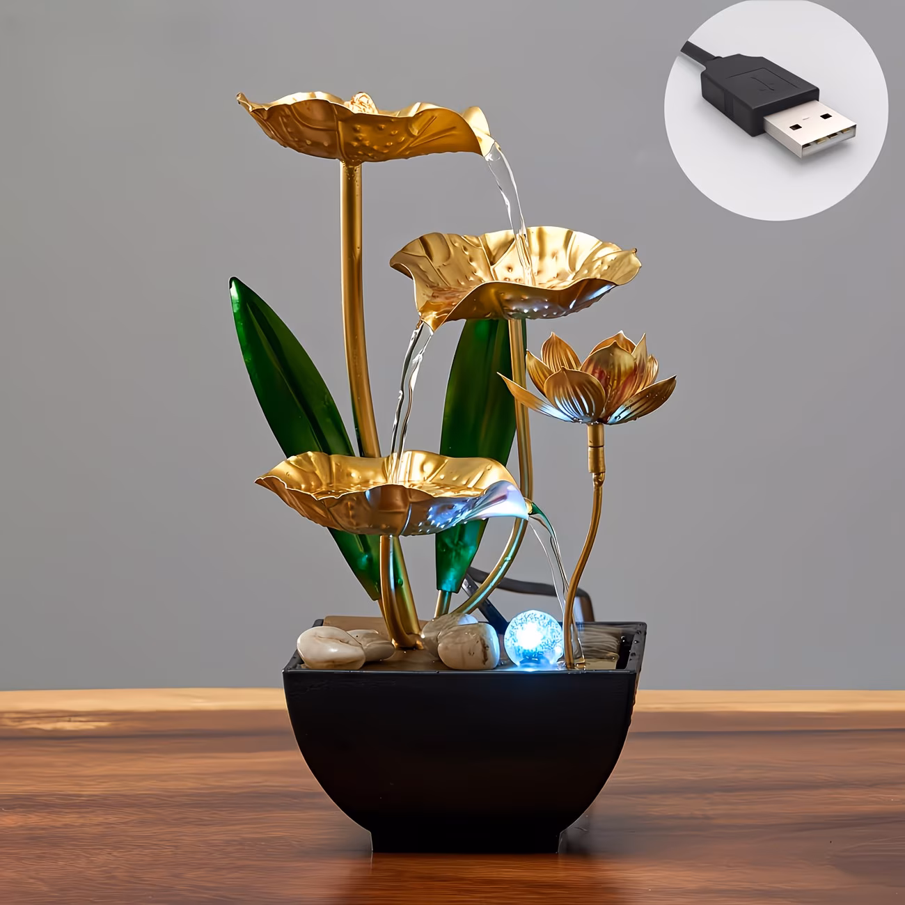 [Automatic Humidifier Fountain] Desktop Automatic Humidifier Fountain for Relaxation and Decor in Living Room and Bedroom