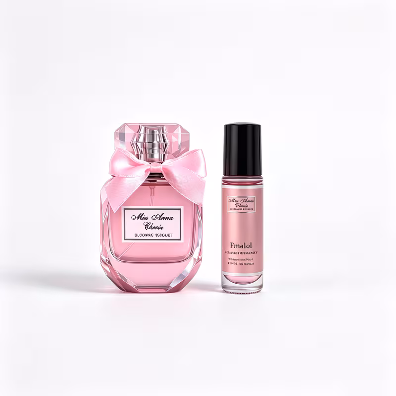 Fmallo Sweet Women's Eau De Toilette, 1.7oz./0.34oz., Sweet Eau De Toilette, Perfume Spray, Lasting Fragrance, Containing Strawberry, Rose, Vanilla, Cream And Other Ingredients, Suitable for Dating, Shopping And Daily Use, And Essential for Travel.