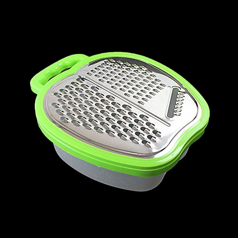 Plastic Apple Shaped Multifunctional Grater with Storage Box Assorted Colours