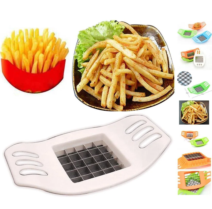 French Fry Potato Chipper Vegetable Fruit Cutter Chopper Assorted Colours