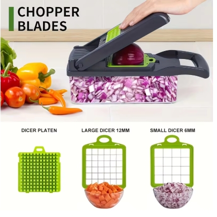 Household Multi-function Chopper Slicing Shredding And Dicing Fast Chopper 14/16-Piece Set Chopper Is Suitable For The Kitchen