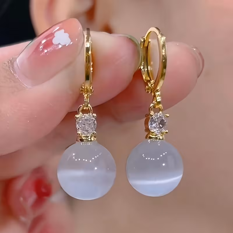 1-Pair YOYO ' Bohemian Teardrop Dangle Earrings - - Plated Retro Drop Earrings Suitable for Summer, Parties, Daily Wear & Holiday Gifts