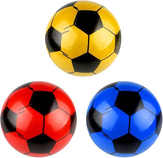 PVC Plastic Footballs in Assorted Colors | Lightweight Outdoor & Indoor Play Balls | Soft, Safe & Fun for Garden Adventures, Beach Days, School Games & more