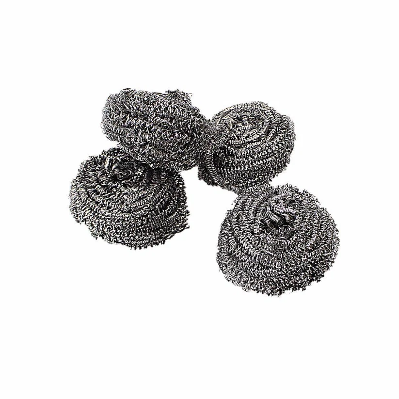 Stainless Steel Super Fine Small Scourers Pack of 4