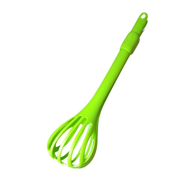 2 in 1 Egg Whisk and Tongs Plastic 27 cm Assorted Colours