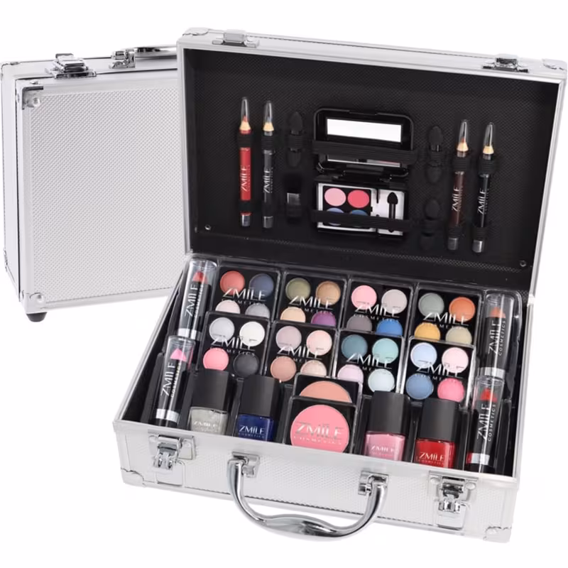 ZMILE COSMETICS Everybodys Darling Cosmetic Case Vegan Cosmetics with Make-Up - 51 Piece Make-Up Set for On the Go, for Traveling and as a Gift