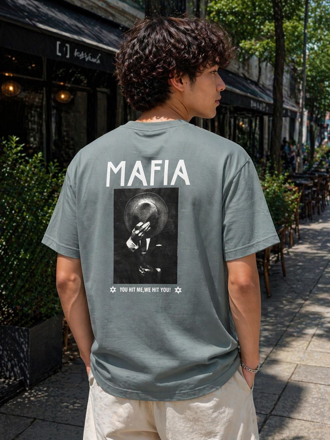 Logo Oversized Tee Vintage Grey