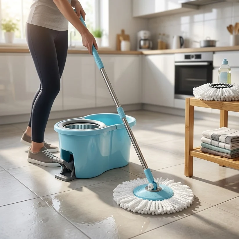 Replacement Round Spin Microfibre Refill Mop Head 16.5cm