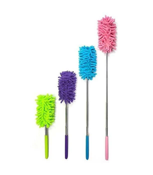 Extendable Telescopic Microfibre Cleaning Duster 25-75cm Assorted Colours